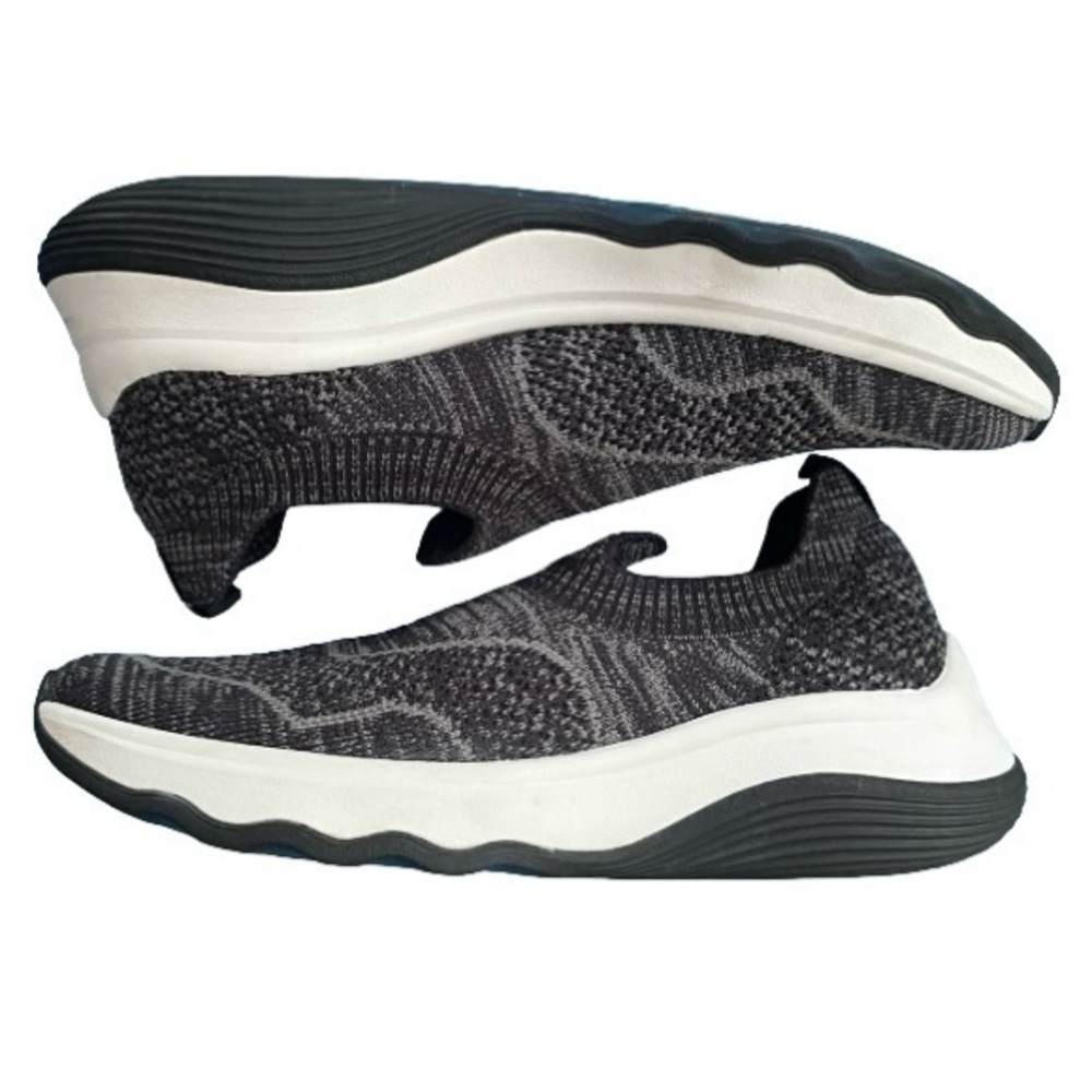 Clarks Black and Gray Slip-On Sneakers